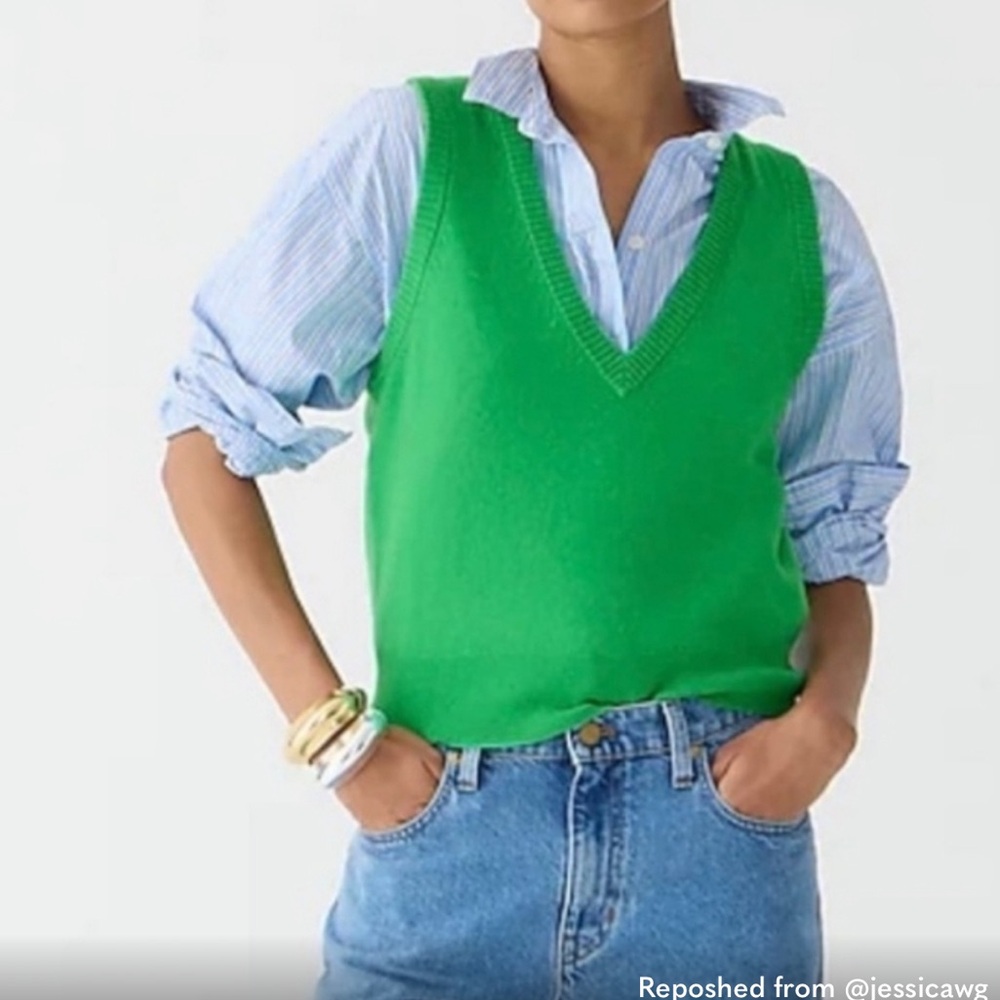 J. Crew Emerald Cashmere Sweater